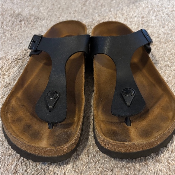 Birkenstock Black Gizeh Thong Sandals 7 - Picture 2 of 4